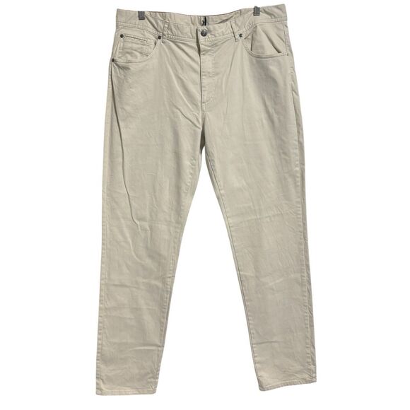 johnnie-O 5 Pocket Jeans Men’s Sz 38x34 Stone Beige Soft Denim Comfort Casual